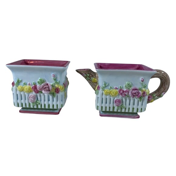 Vintage 2002 Royal Albert OCR Cottage Cream Sugar Set Old Country Roses Pattern - Picture 1 of 16